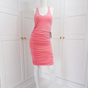 NWT Express, Curve Hugging Racerback  Dress In Coral